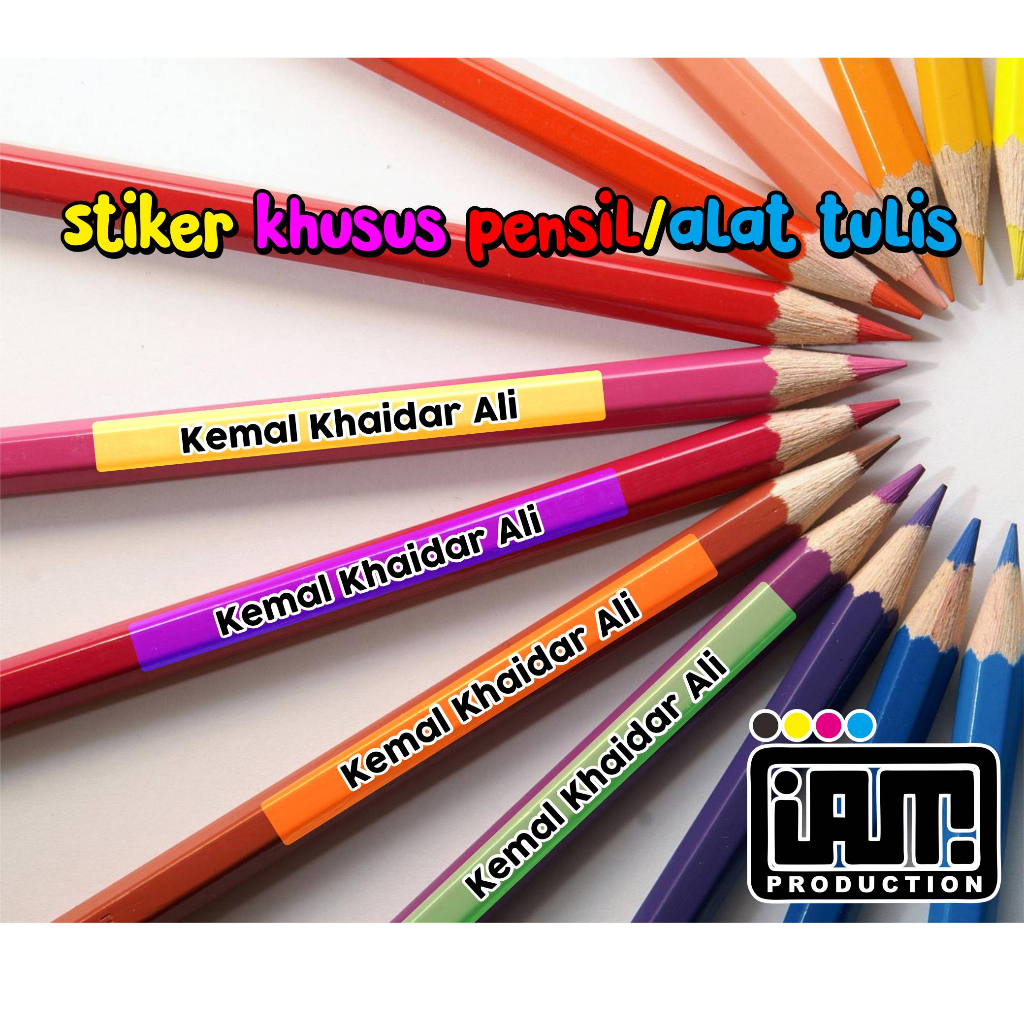 

Stiker khusus pensil atau pulpen/ballpoint