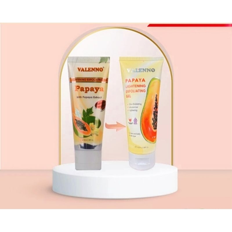 Whitening exfoliating gel papaya valenno