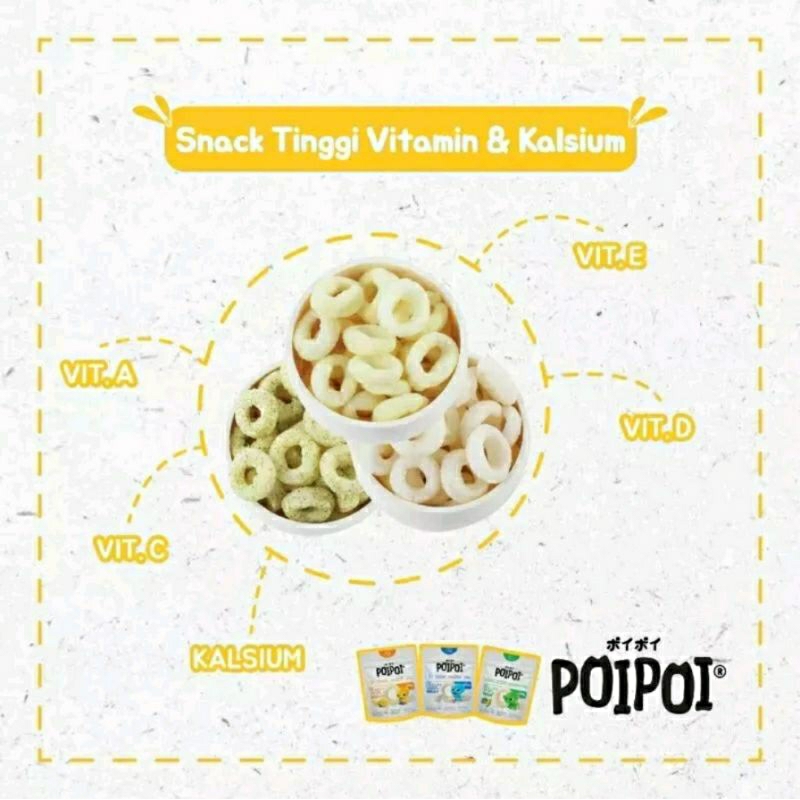 POIPOI Snack Bervitamin Tanpa MSG 25gr - Cemilan Bayi