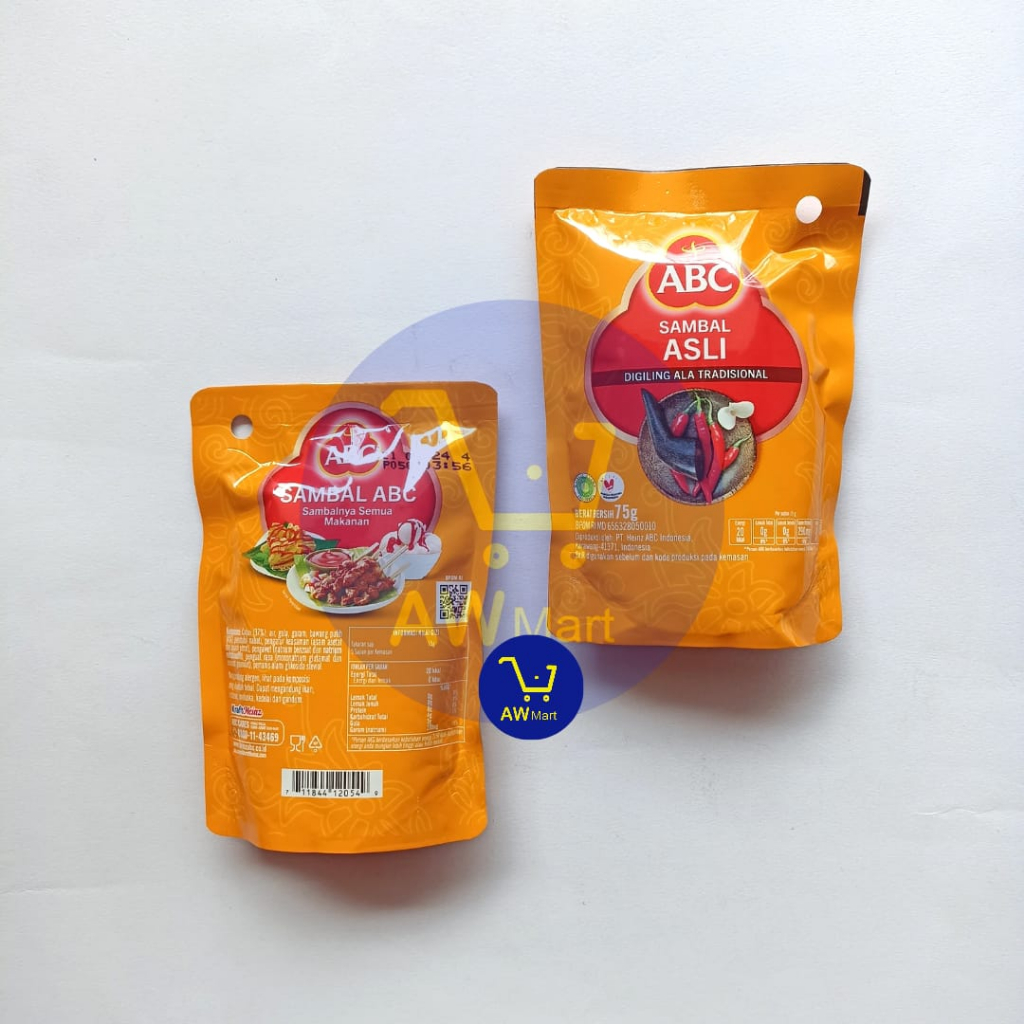 ABC SAMBAL ASLI 75G – SAUS SAMBAL KEMASAN POUCH 75G