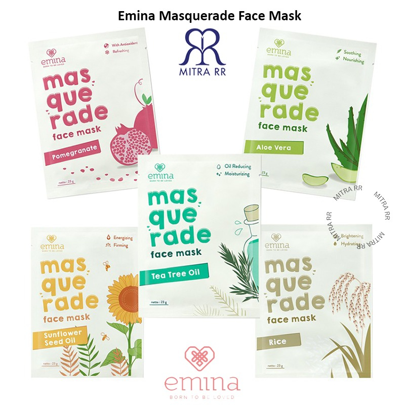 Emina Masquerade Face Mask | Sheet Mask Masker Wajah Dengan Ekstrak Bahan Alami 23gr