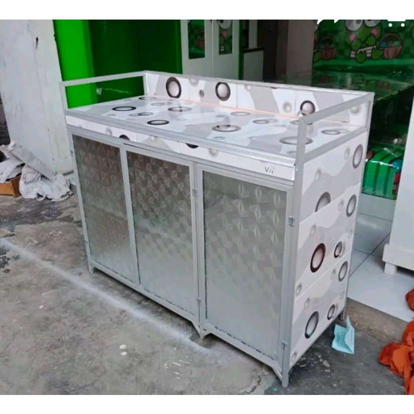 Meja Kompor/Rak Piring 3Pintu Bawah keramik