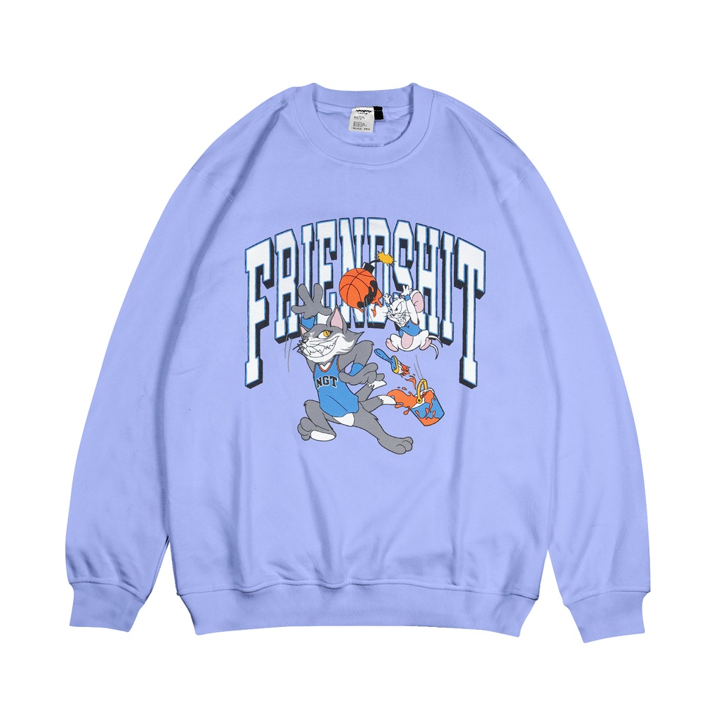 Naughty Badclud Crewneck Friendshit - Blue