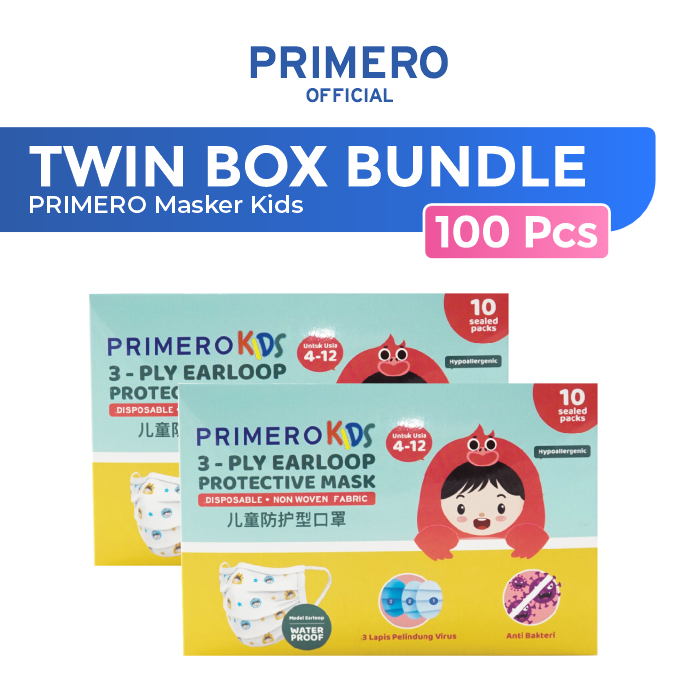 PRIMERO Kids Masker 3ply - Buy 1 get 1