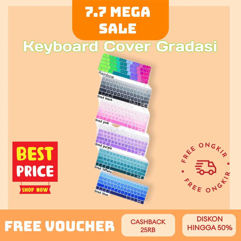 Keyboard COVER PROTECTOR GRADASI Series NEW MACBOOK AIR PRO M1 MAX 11 12 13 14 15 16 INCH NON / CD ROOM / TOUCHBAR 2020 2021
