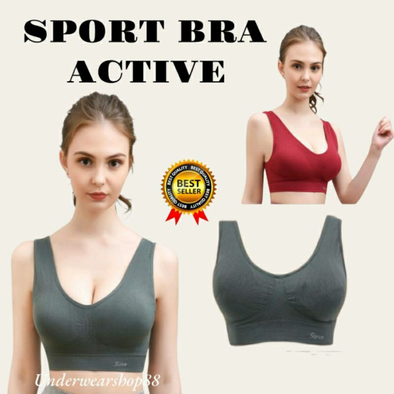 Sport Bra Premium /Bra Sport Olah Raga Sorex/Bra Sport tanpa kawat/Fit to Size L - XXXL