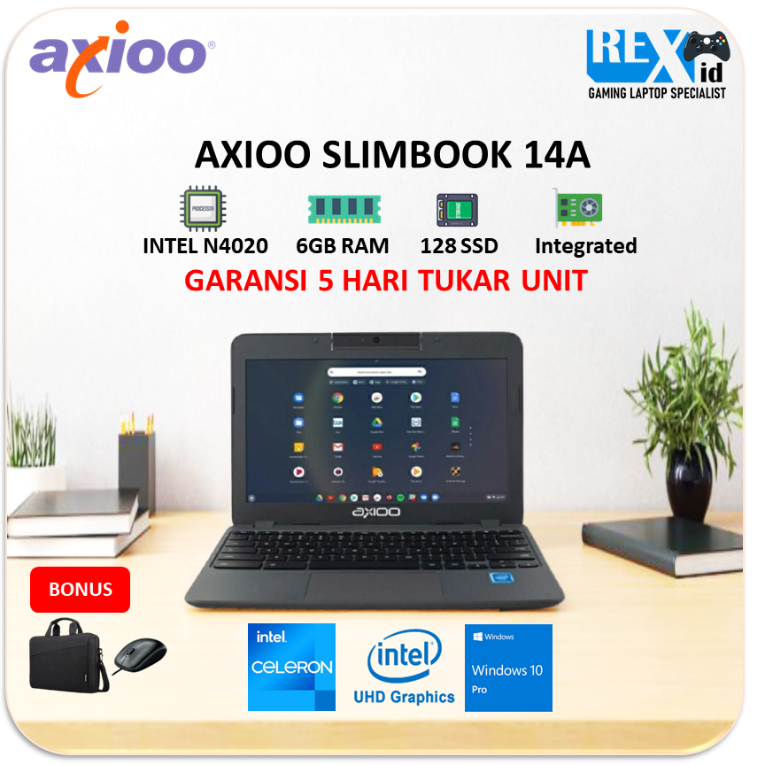 AXIOO SLIMBOOK 14A (N4020 6gb 128ssd W10Pro 14.0inch)
