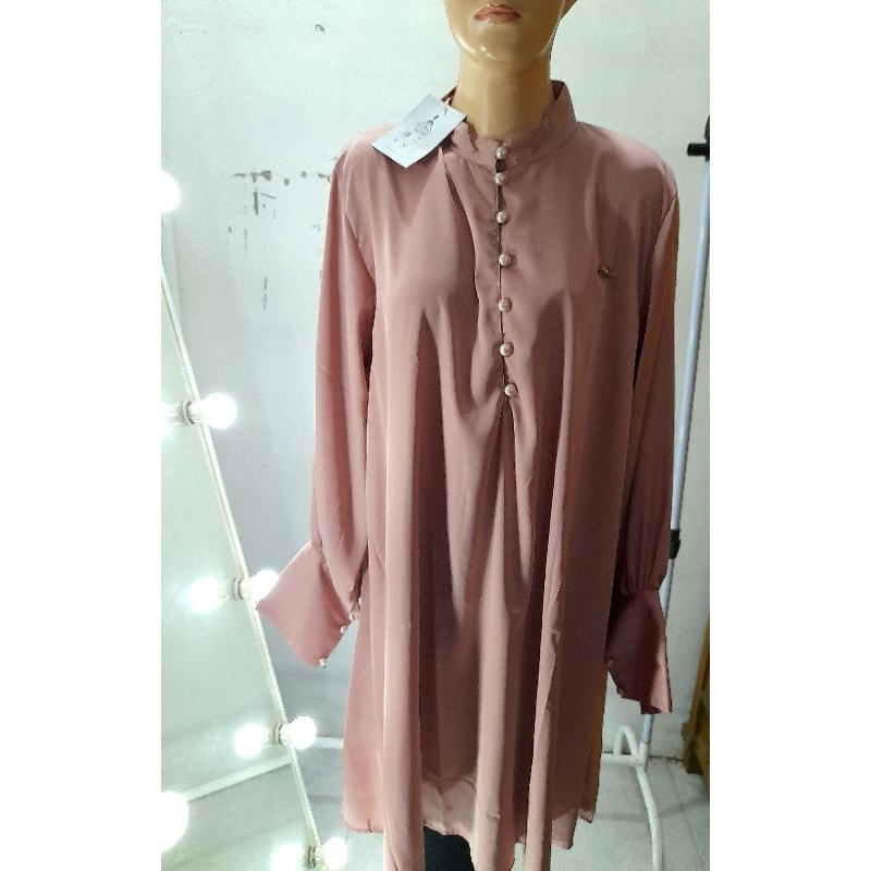 Tunik Satin Dusty Premium By VNS