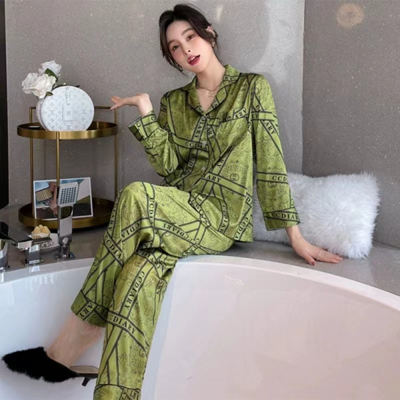 2023 Korea Baru Lengan Panjang Tipis Celana Panjang Set Piyama/Layanan Rumah Lapel