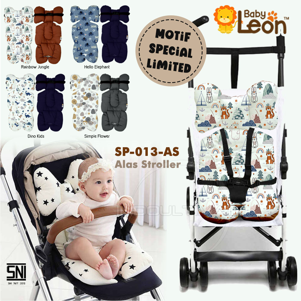 Alas Stroller Bayi 4in1 Universal Car Seat Bouncer 5 Lubang Seat Padding Baby Alas Kursi Makan Strollerpad Pelindung Semua Stroller Alas Stroller Segitiga Alas Duduk Trike Pad ASB-03