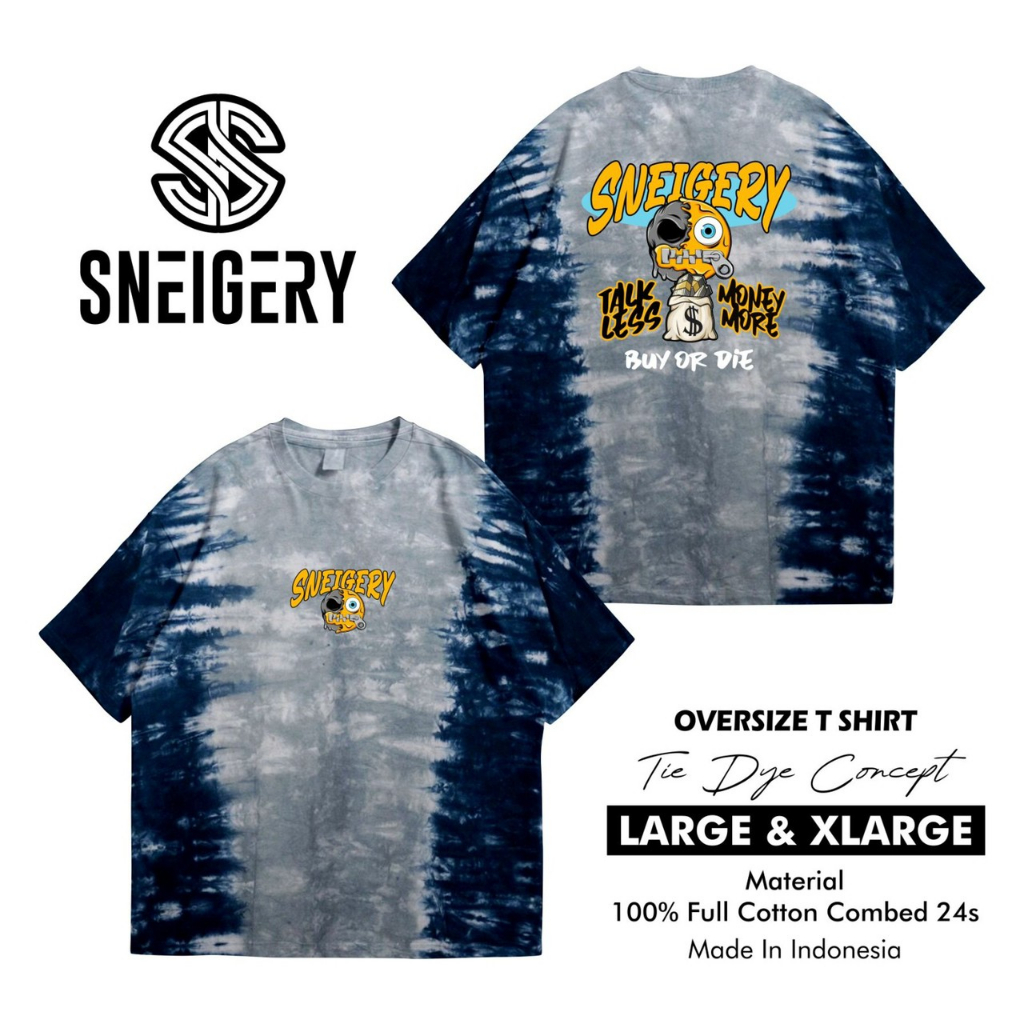 Kaos Pria Washing Unisex Premium - T-shirt Distro Cowok Cewe Tiedye Combed