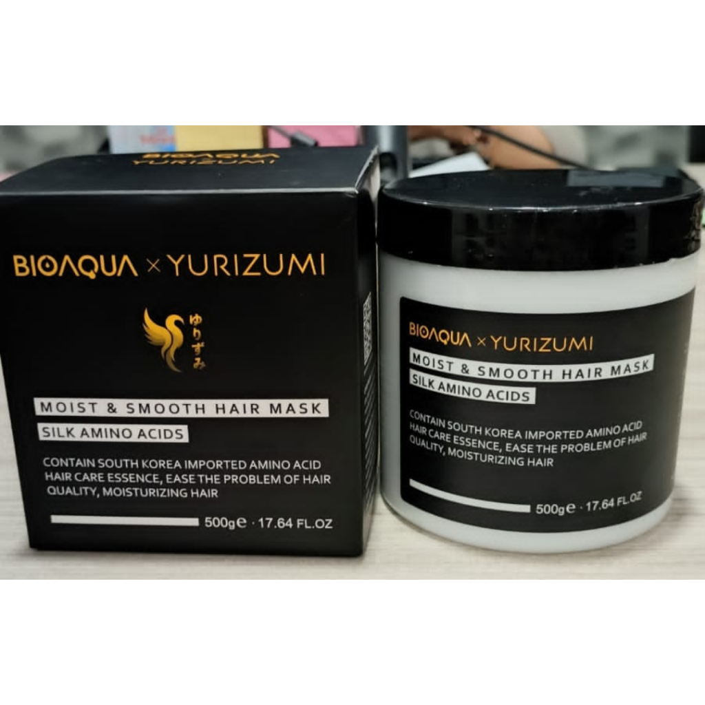 [BPOM] BIOAQUA Hair Mask Smooth &amp; Moisten Hair Film 500g - Masker Rambut BIOAQUA 500g