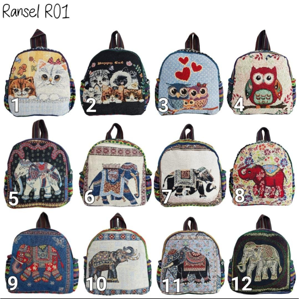 RANSEL THAILAND 3IN1 / BACKPACK IMPORT BESAR / TAS CANTIK GAJAH