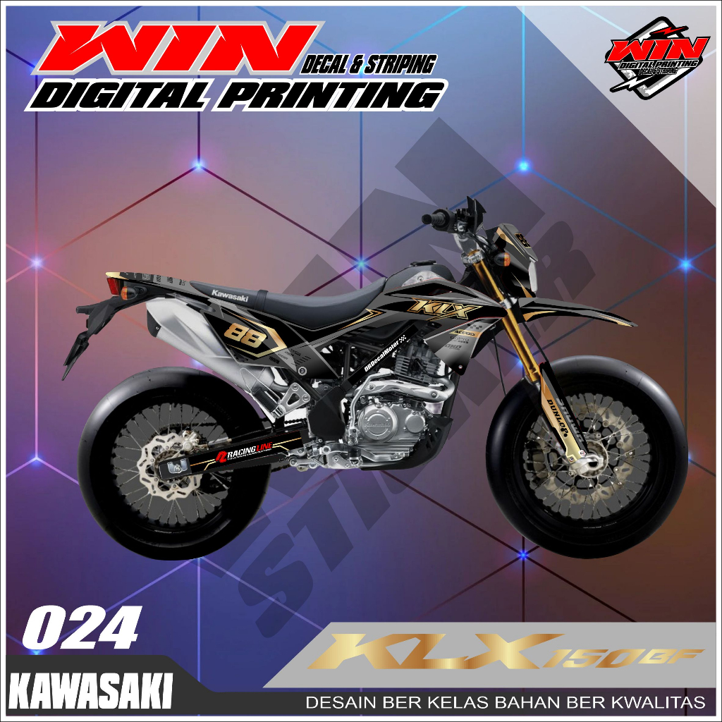 Decal Sticker Motor Cross KLX 150 BF Fullbody - Dekal Stiker KLX BF / G / Extreme Desain Trail Super