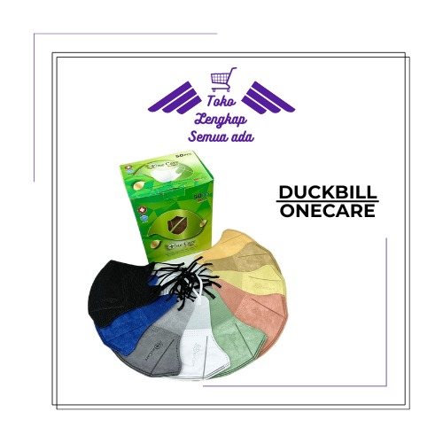 TLSA Duckbill OneCare 4ply masker dewasa EMBOS One Care earloop premium 50pcs Produk Lokal