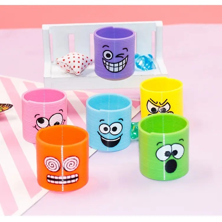 Mini Spring Sirkus Toy Mainan Anak Berbentuk Karakter Lucu