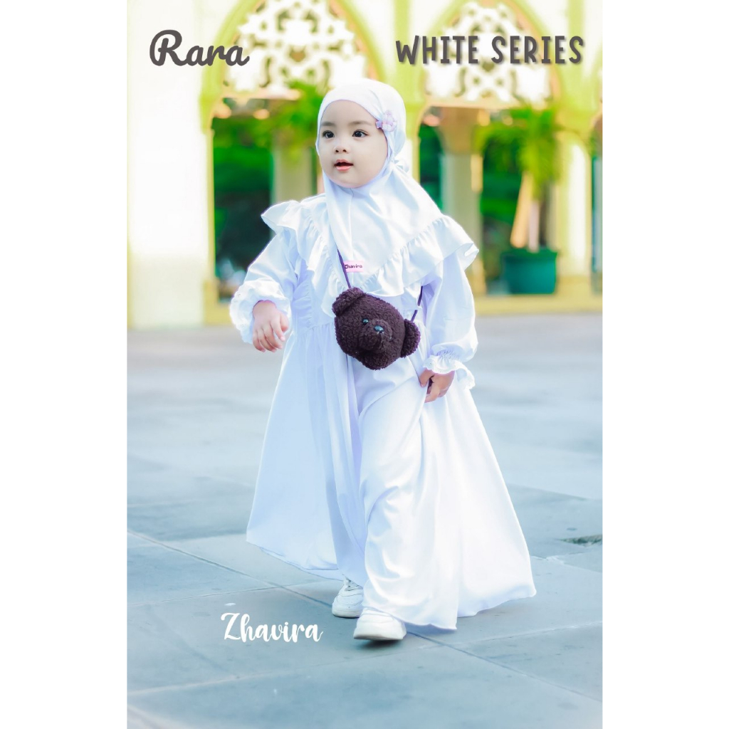 AfsheenaStore Gamis Rara White Series/Gamis Anak
