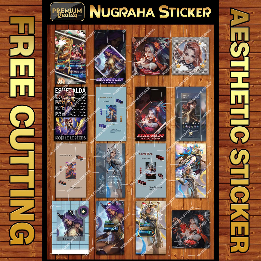 

(208 PCS) Sticker Esmeralda MLBB (Sticker Mobile Legends)