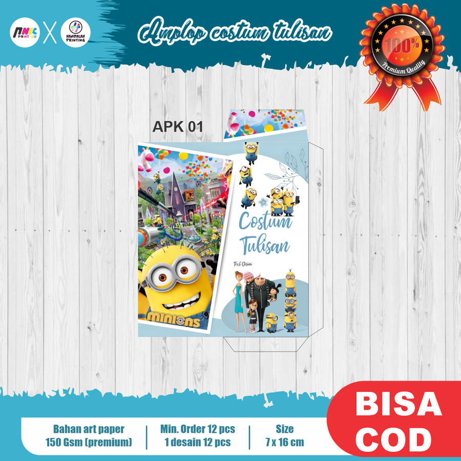 

AMPLOP UANG TANPA LIPAT MODEL KARTUN COSTUM TULISAN BAHAN ART PAPER - APK 01