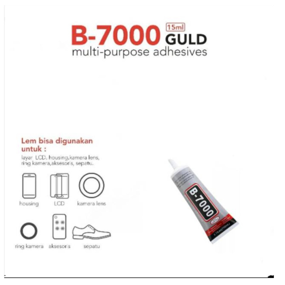 CSP175 – 15ml Lem Benda Barang Serbaguna Bu Lai EN B-7000 Transparant Multi Purpose Adhesive
