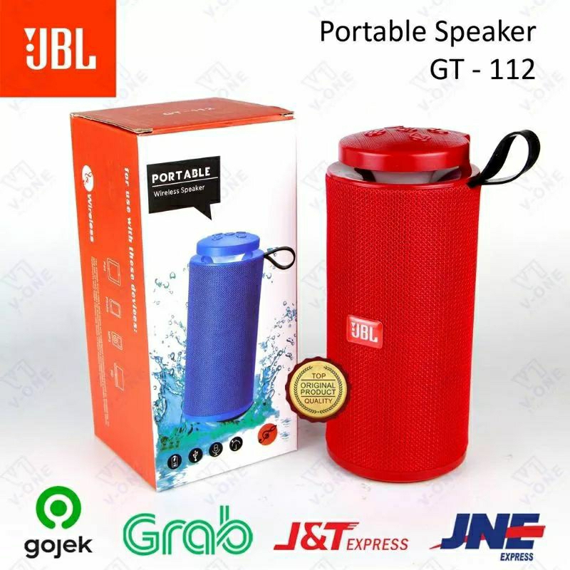 Speaker Bluetooth GT-112+LED Mini Tabung/Speaker aktif Wireless Extra Bass Super Bass