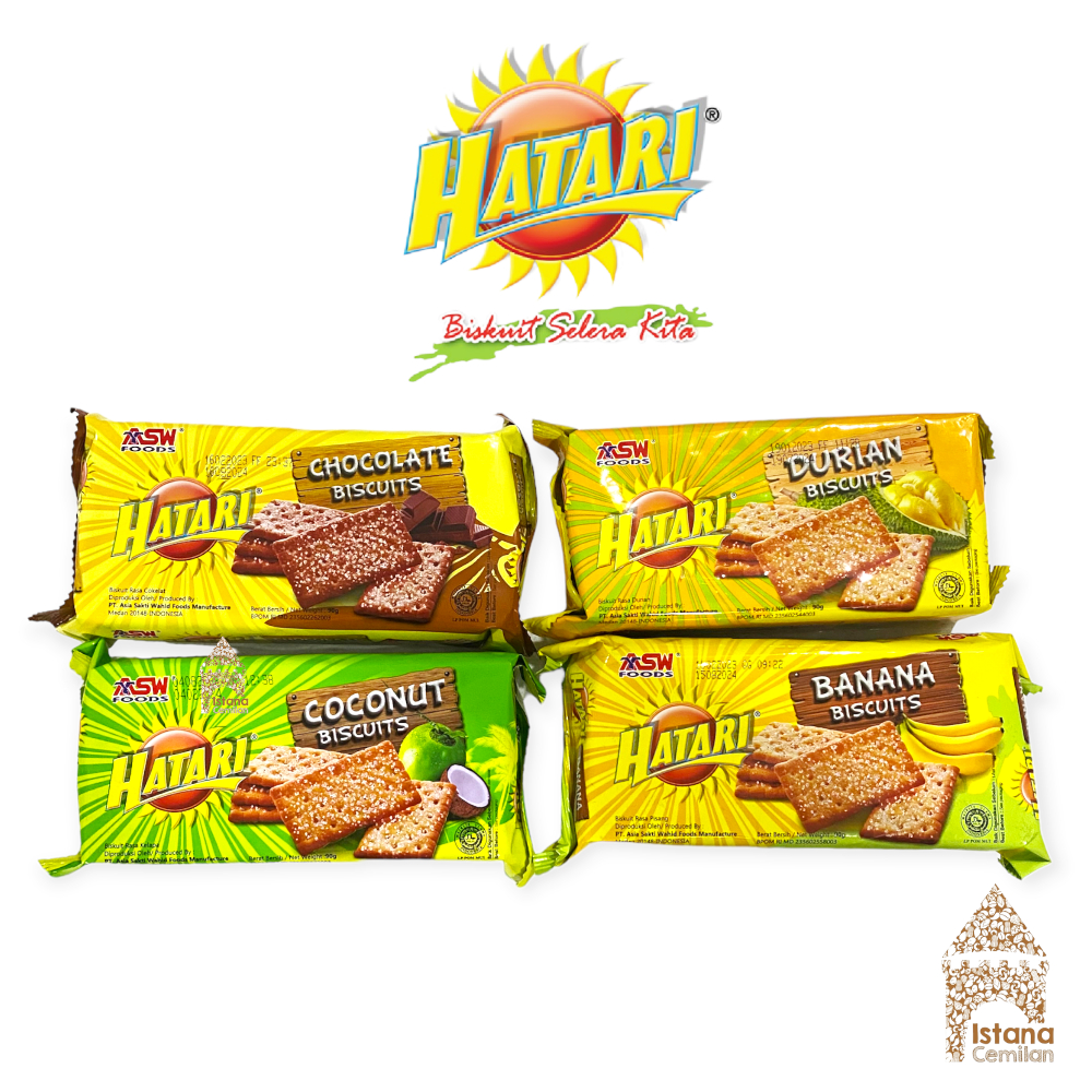 Hatari ASW Foods Biskuit Cokelat / Durian / Kelapa / Pisang 90 Gram