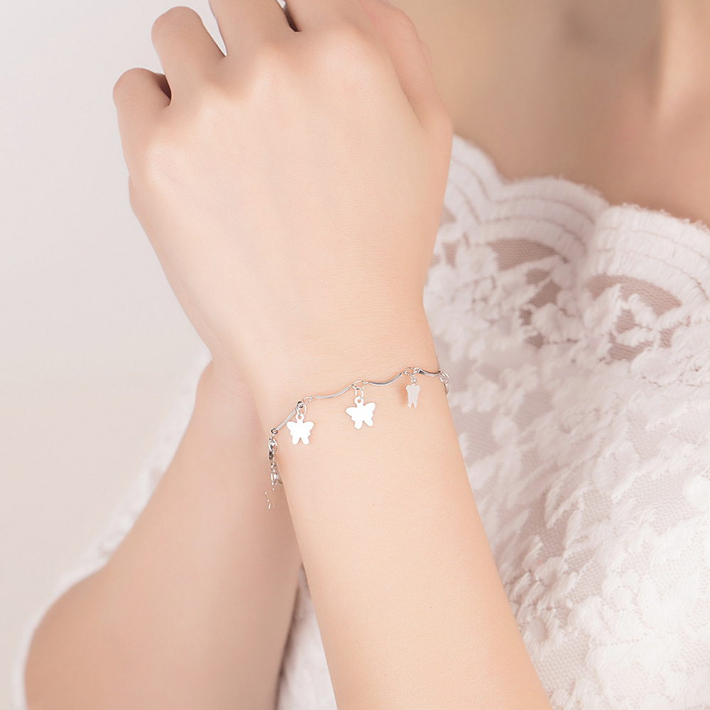 [COD] Gelang Perhiasan Wanita Anti Karat Gaya Casual Trendy Aksen Variasi Liontin Fashion