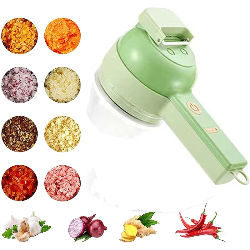 Food Chopper Portable 4 in 1 Electric Multifunctional - LE40 - Green