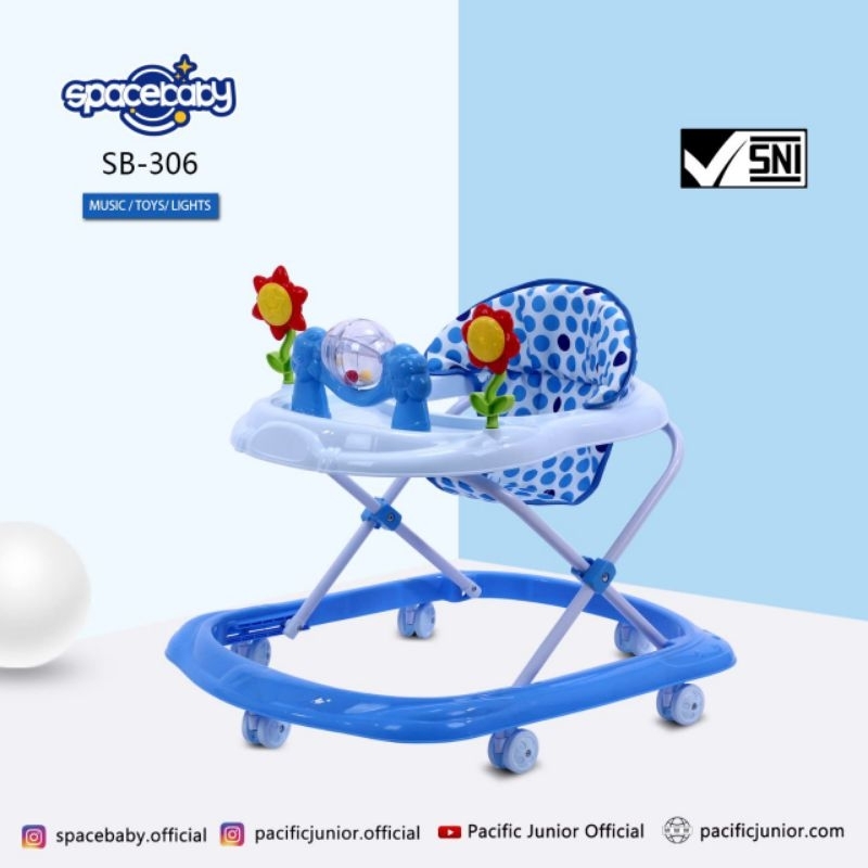 READY BISA COD BABYWALKER SPACEBABY SB306 ADA MUSIK DAN MAINAN