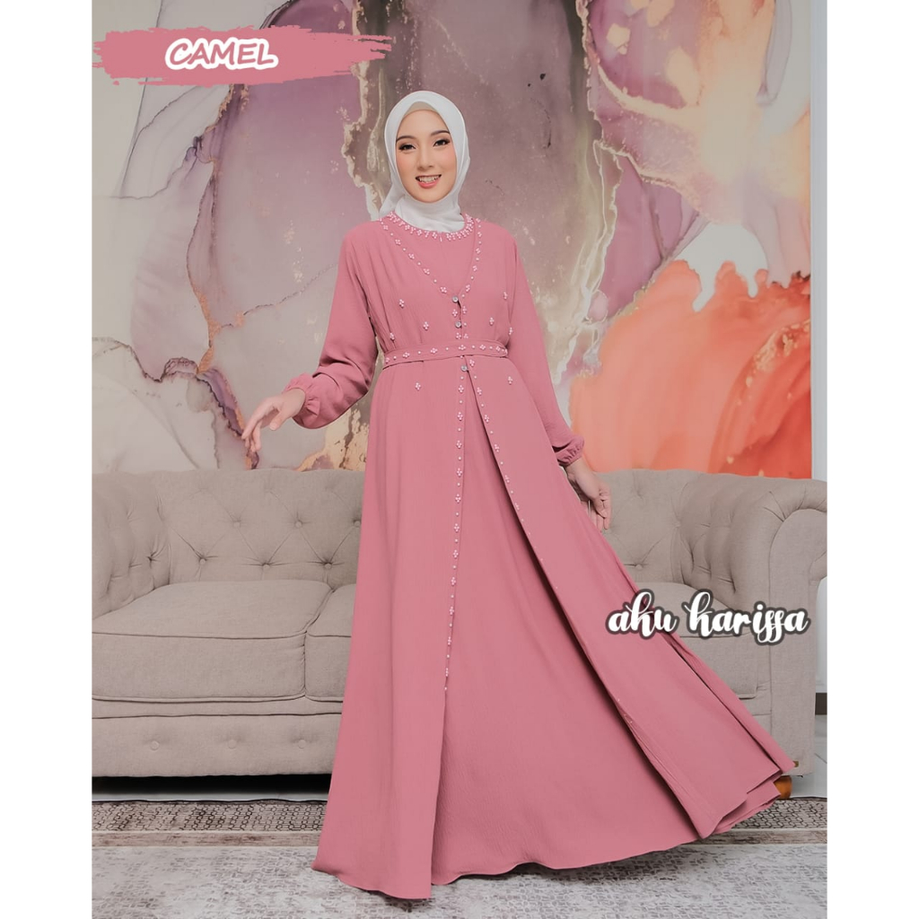 DRESS CRINGKEL ZENIRA NADIYA AKU KARISSA MIX ORNAMEN PAYET MEWAH GAMIS PESTA KONDANGAN HAJATAN SERAGAMAN HARI RAYA LEBARAN NEW ARRIVAL LUX HITAM POLOS