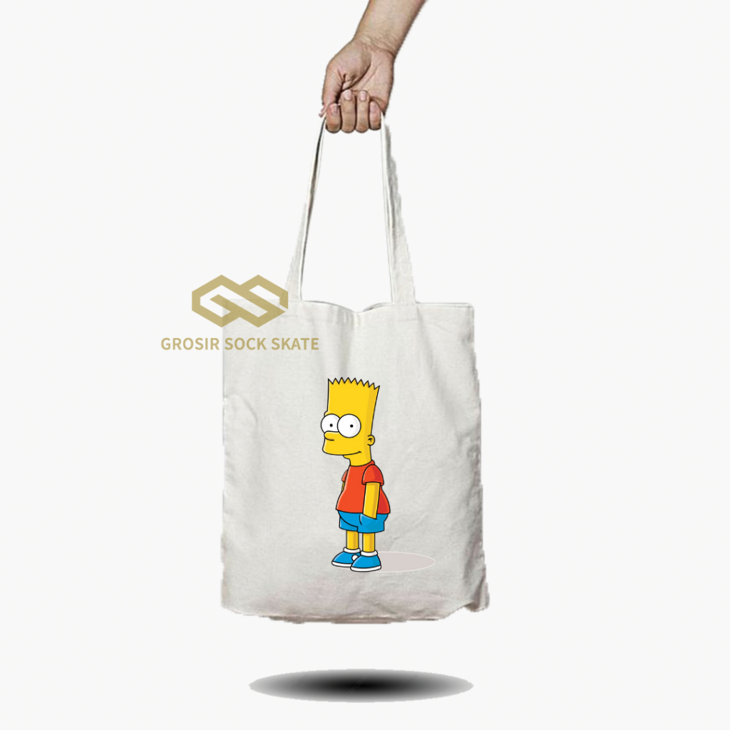 Totebag Kanvas Cartton Simpsons / Tas Tote Music / Musik Band