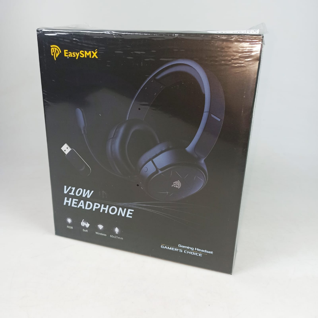 EasySMX Gaming Headphone Headset Wireless Super Bass with Mic - V10W - Black