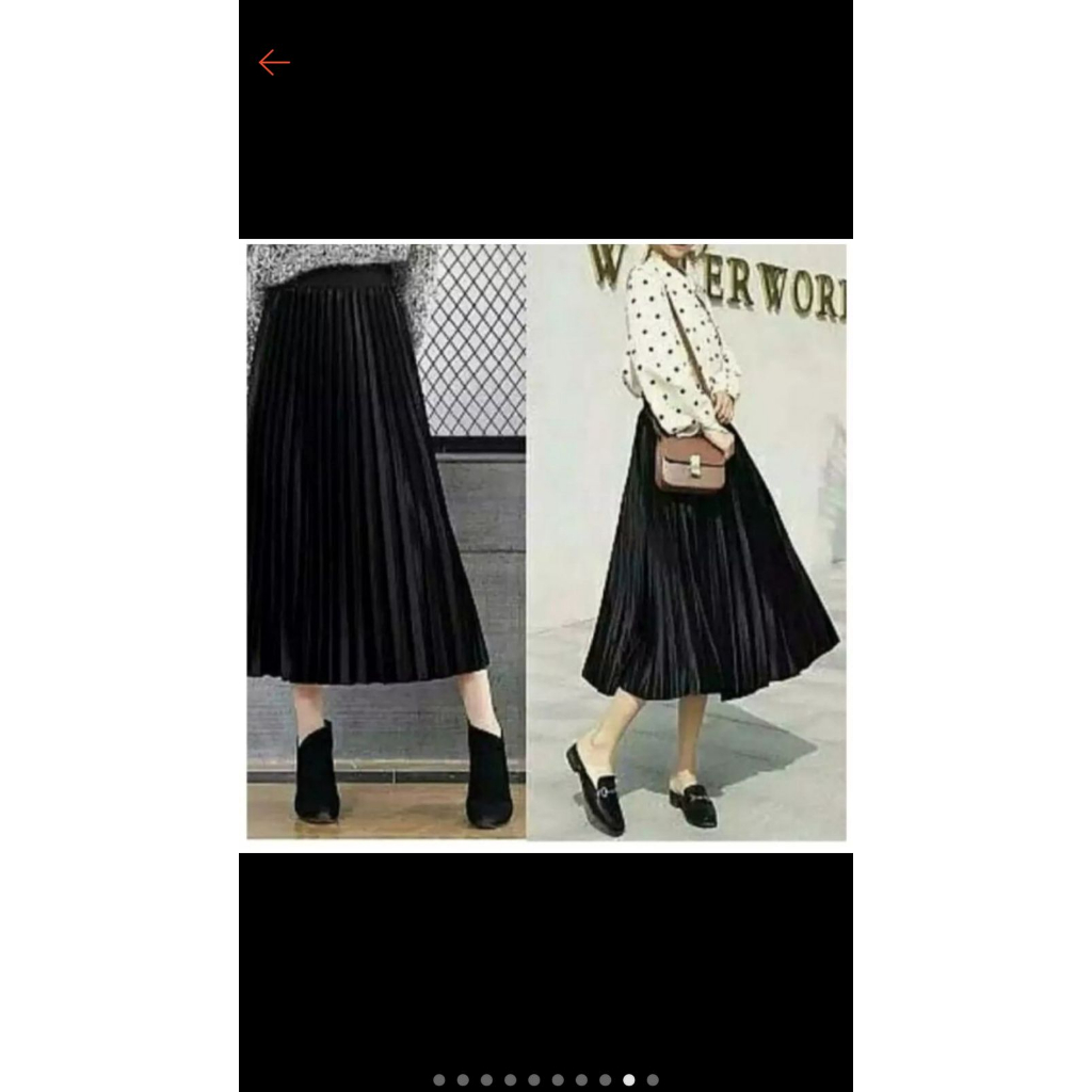 ROK PLISKET PREMIUM BLUDRU VELVET 7/8 /ROK PLISKET BLUDRU MAYUNG VELVET