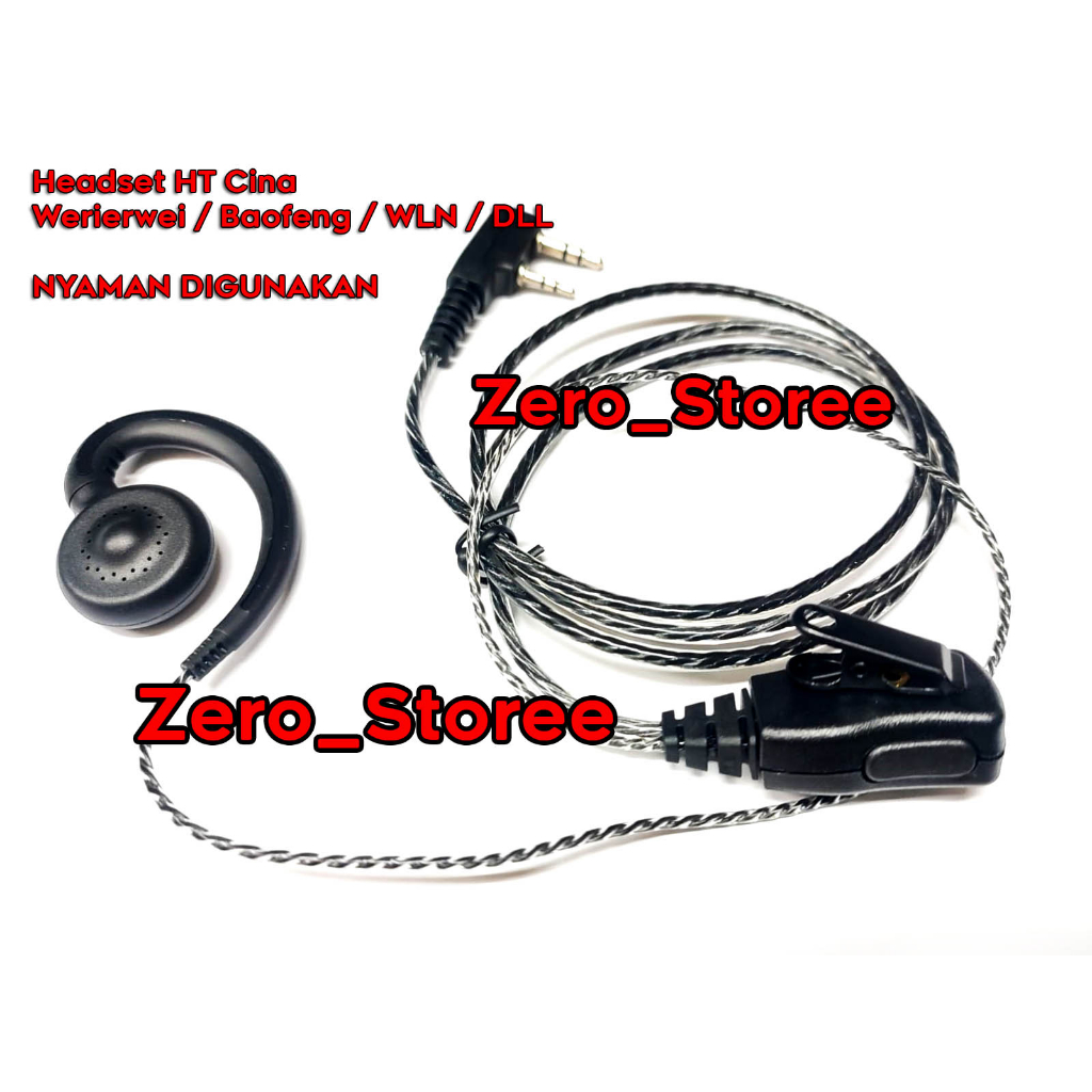 Headset Handsfree Earmic HT Weierwei Baofeng WLN uv5 HT CINA MIC BESAR MIG Werwei 3288 3288s 3288D UV5 dll