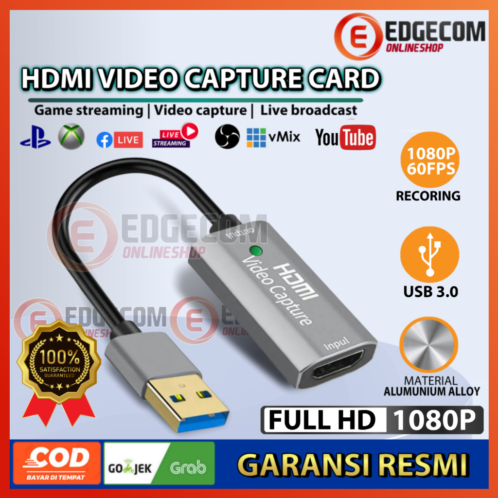 USB 3.0 HDMI VIDEO CAPTURE LIVE STREAMING DONGLE CABLE 1080P