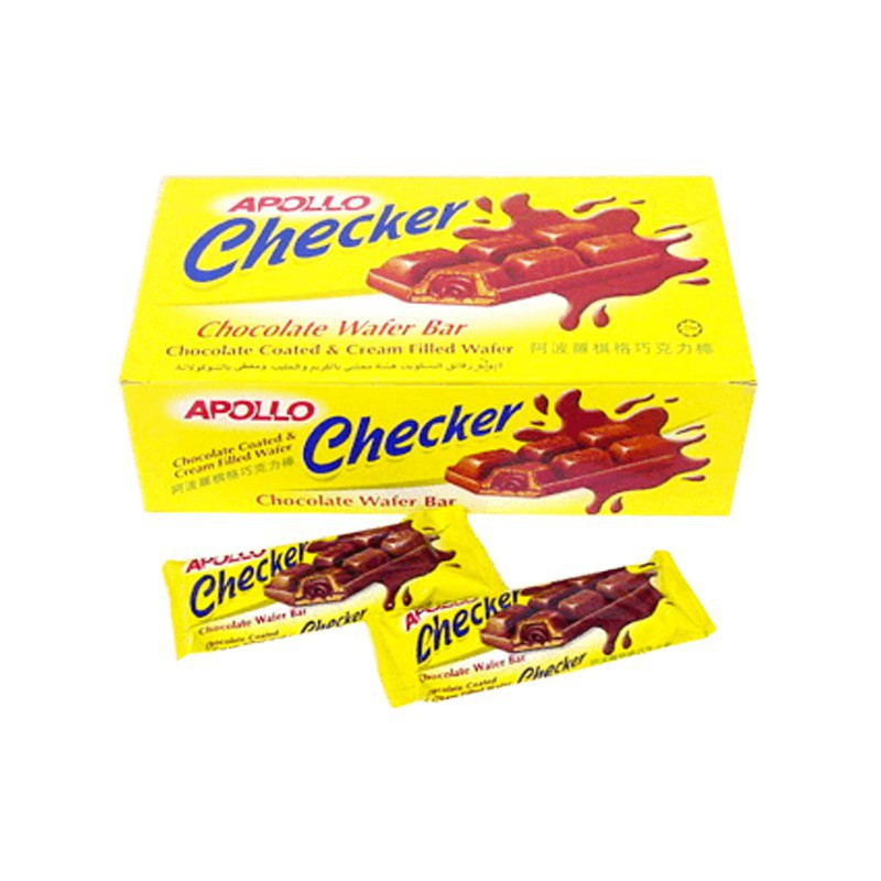 

Apollo Checker Chocolate Wafer Bar isi 24pcs