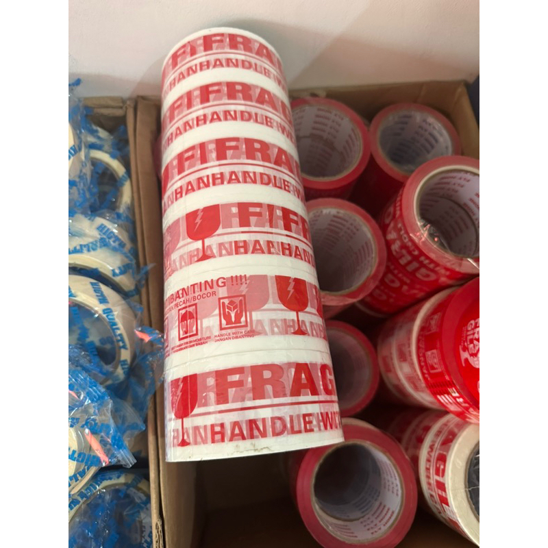 

Fragile Merah 1 Dus 100Yard 2Inchi 48Mm X 100Yard 72 Roll Lakban Fragile 100 Yard Eco Instan