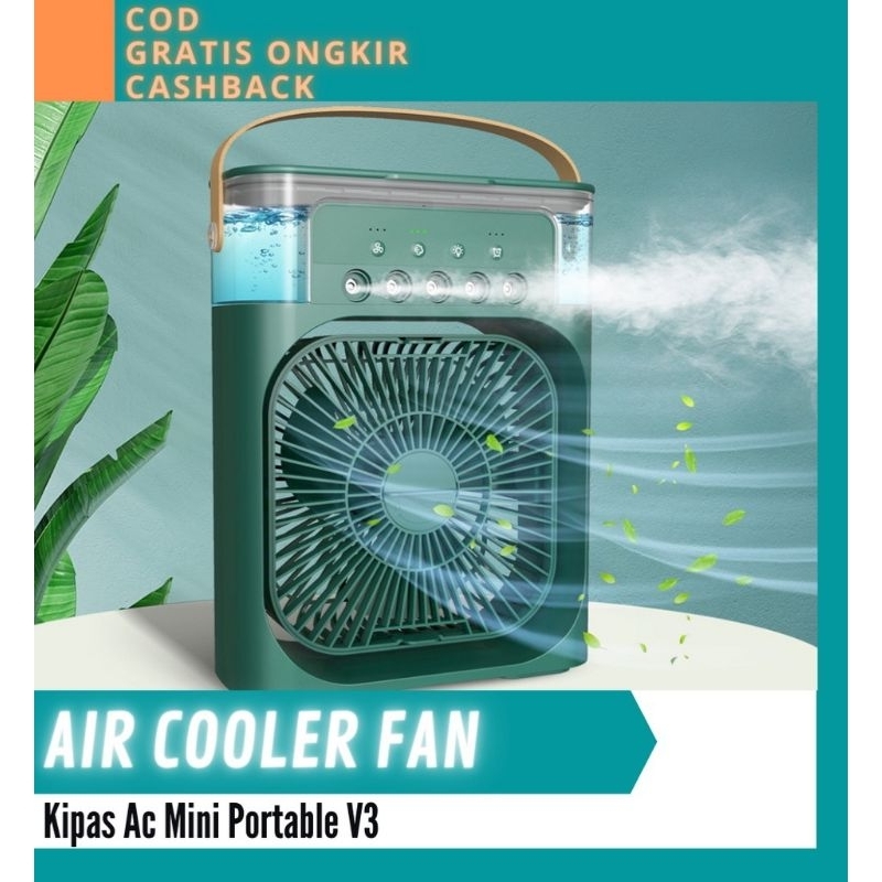 Kipas Pendingin AC Mini Portable Air Cooler Ruangan Dan Mobil Fan Kipas Mini V3 600ML