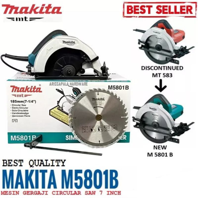 circular Saw / gergaji kayu 7&quot; M5801B makita 100% original