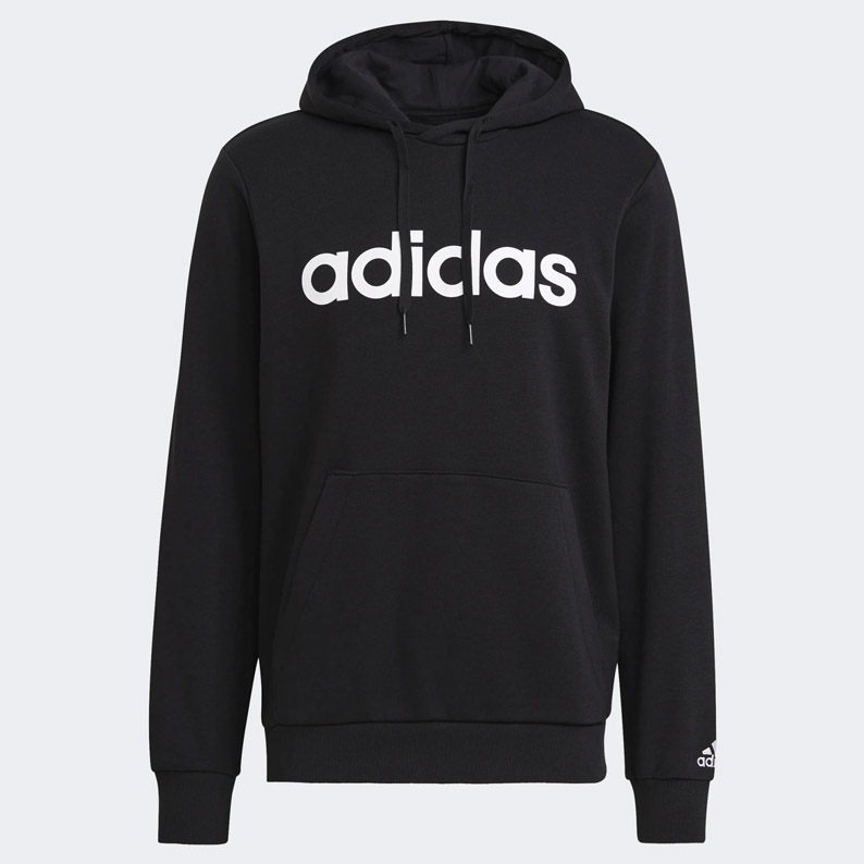 Jual Jaket Adidas Essentials French Terry Linear Logo Hoodie Black GK9064  ORIGINAL | Shopee Indonesia