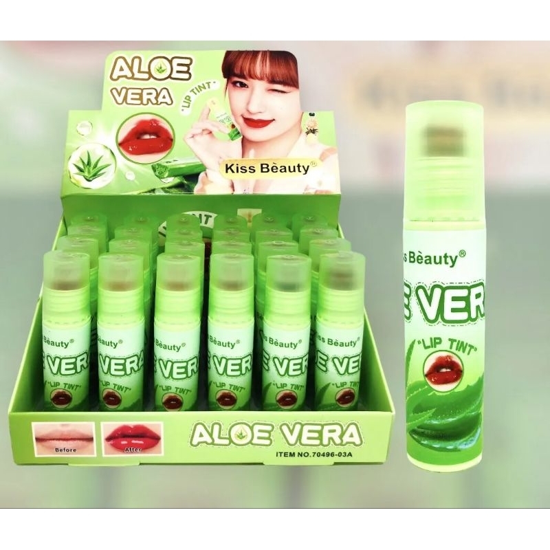 [Per Buah] Liptint Kiss Beauty Aloe Vera / Strawberry Roll On 70496-03A /03B