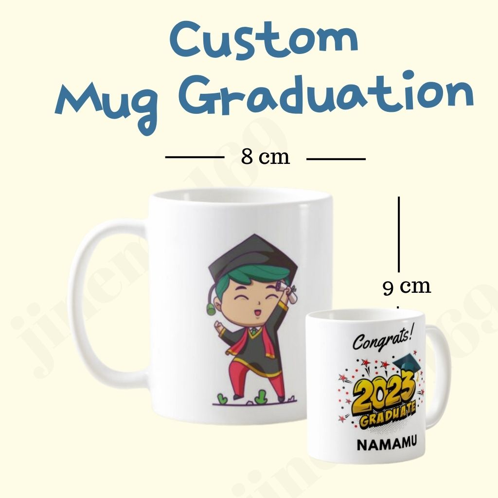 Mug Wisuda | Graduation | Custom Mug | Mug Hadiah | Mug Kado | Mug Custom | Mug Nama | Mug Lucu