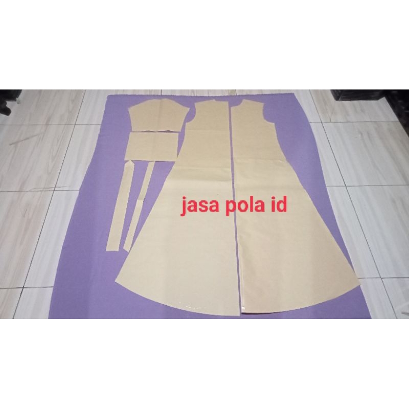 pola gamis dan friend Khimar satu set/pola gamis dan khimarnya/Khimar segi tiga