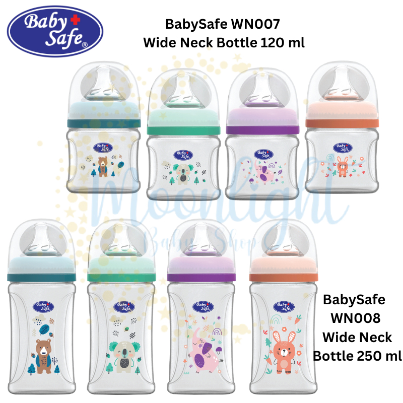 Botol Susu Bayi Baby Safe Wide Neck WN07 / WN08 Wide Neck Bottle 120ml / 250ml