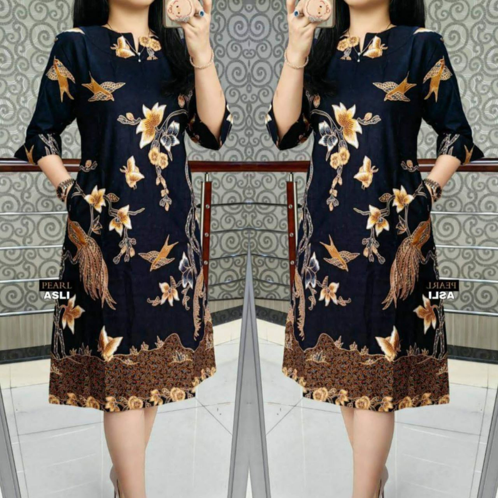 DRESS BATIK WANITA NEW EDITIONS ATASAN TUNIK BATIK TRENDY OUTFIT