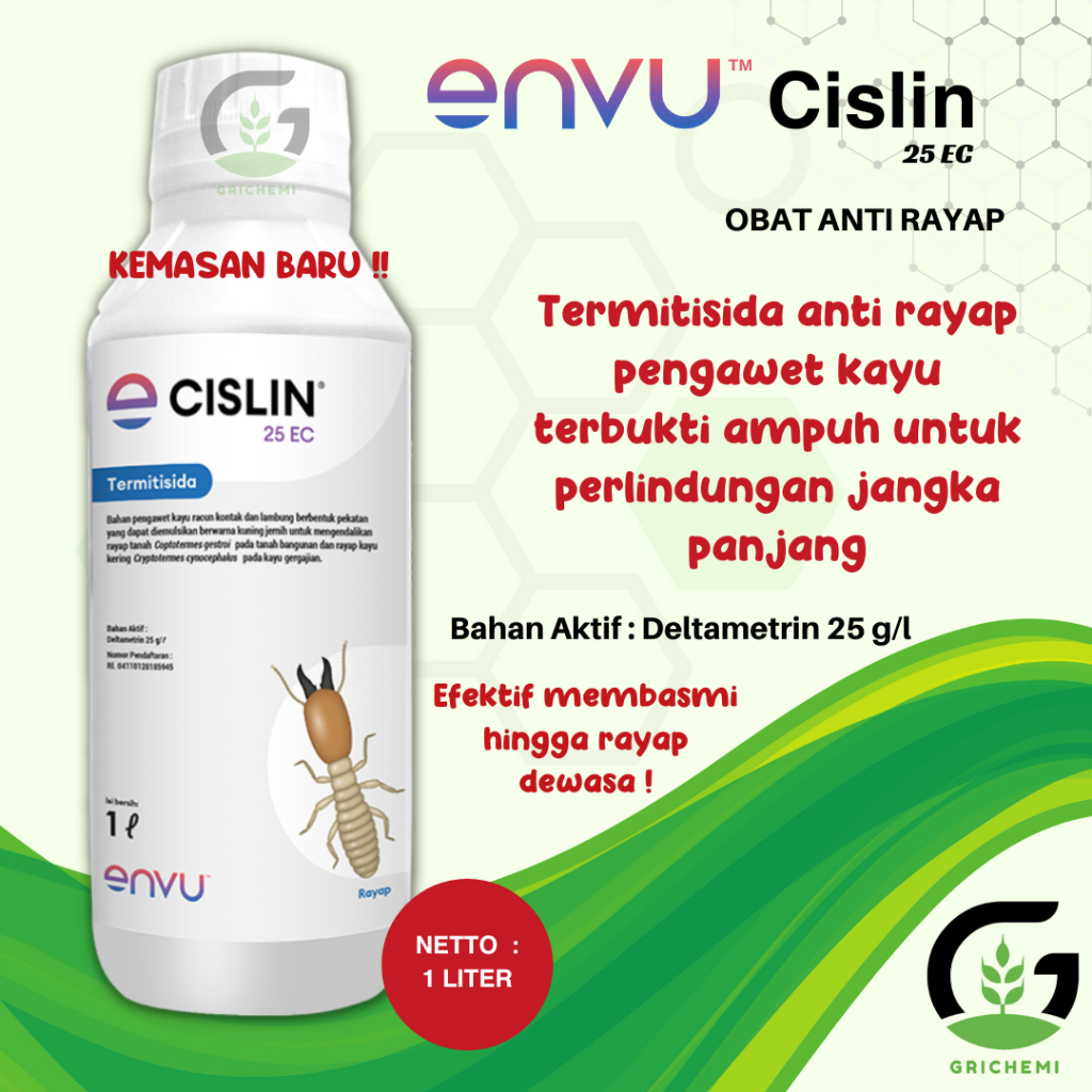 CISLIN 25 EC 1 LITER TERMITISIDA BAYER OBAT RACUN ANTI RAYAP ORIGINAL