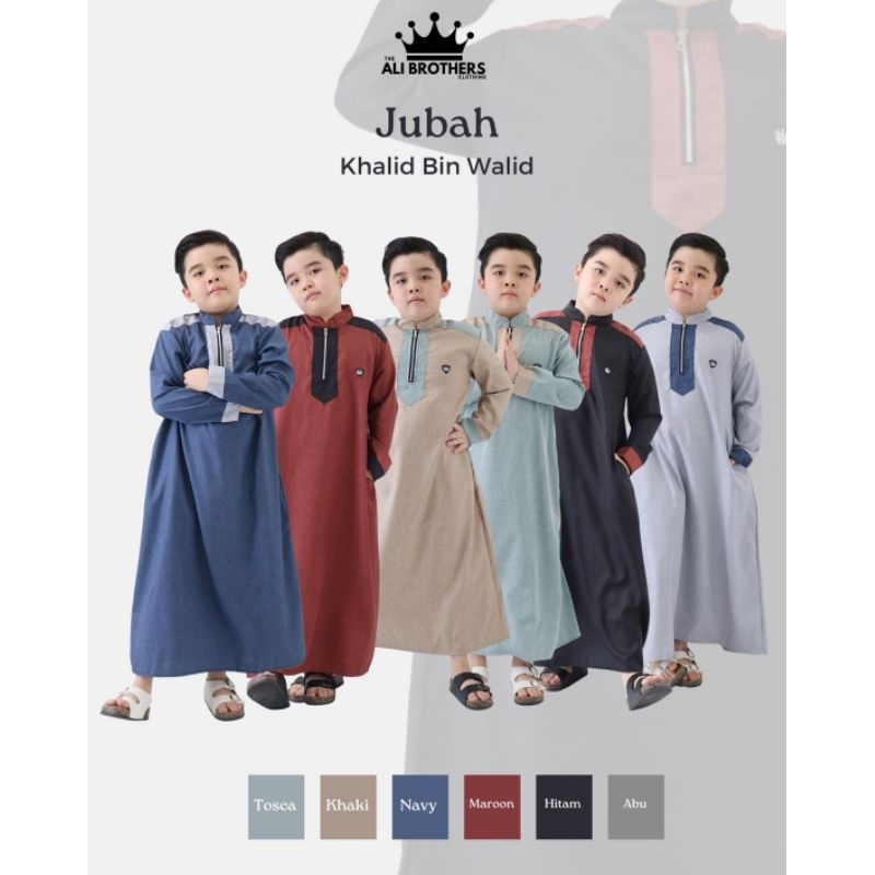 Jubah Anak Laki Laki Gamis Anak Laki Laki Jubah Khalid Ali Brother 3-10 Tahun