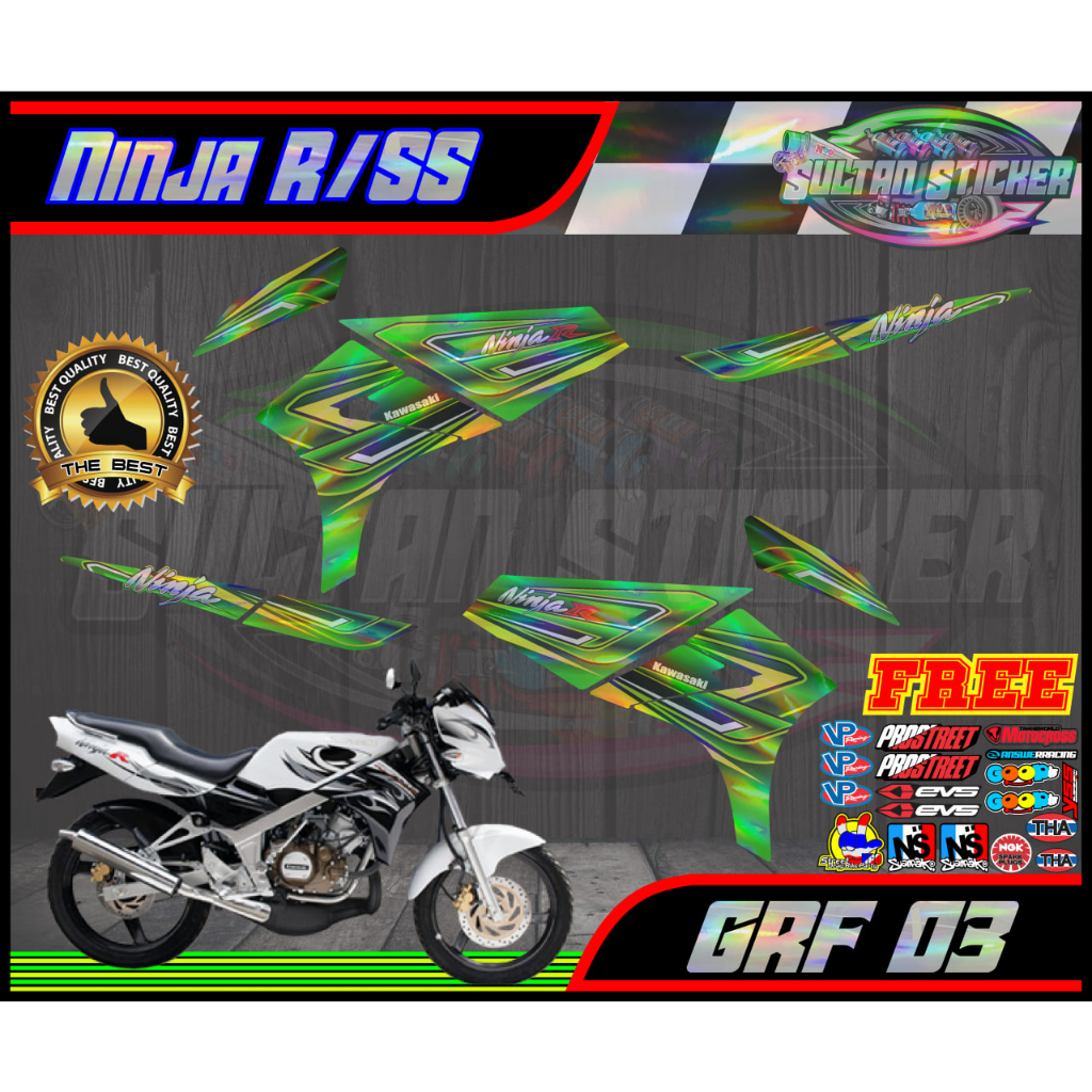 Streaping Stiker Variasi HOLOGRAM KAWASAKI NINJA R/SS Grafis 03
