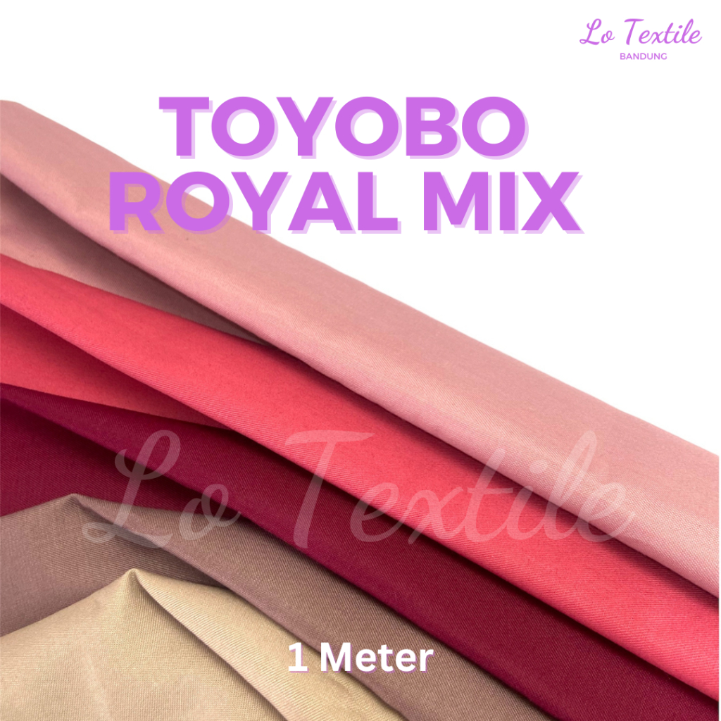 Kain Toyobo Royal Mix Premium 1 Meter - Katun Lembut Adem Tidak Menerawang Meteran