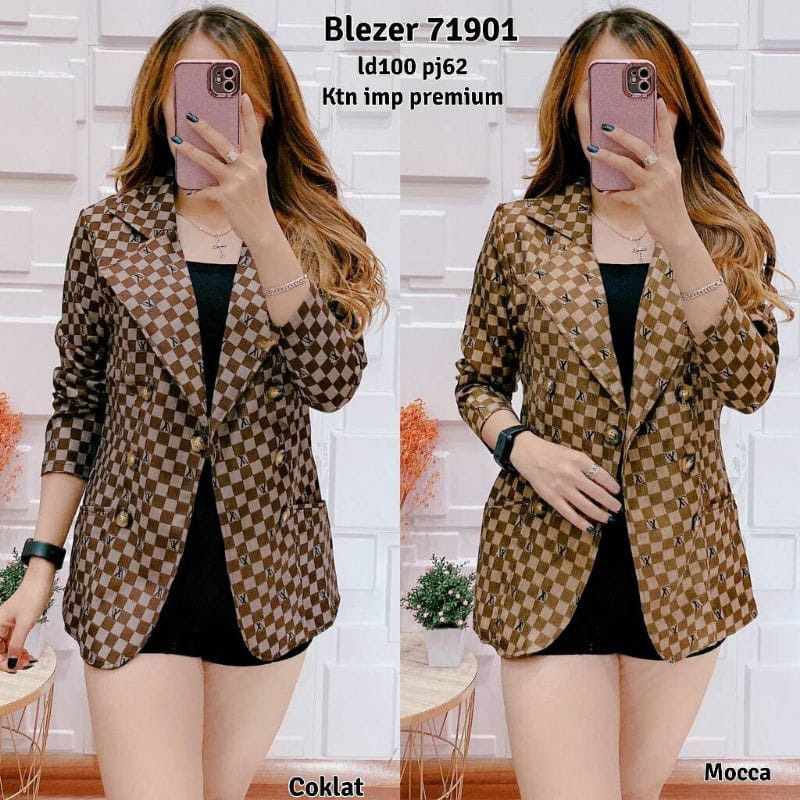 blazer wanita motif viral import blazer kerja kantor blazer wanita elegan kekinian